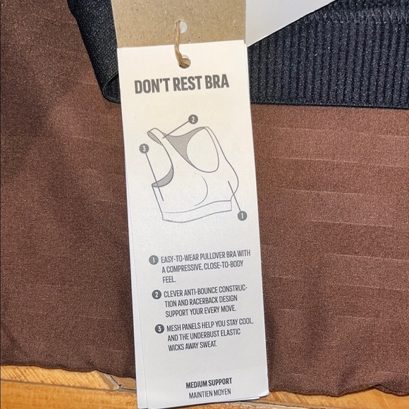 NWT Adidas Gray and Black Sports Bra Compression Fit - Picture 8 of 9